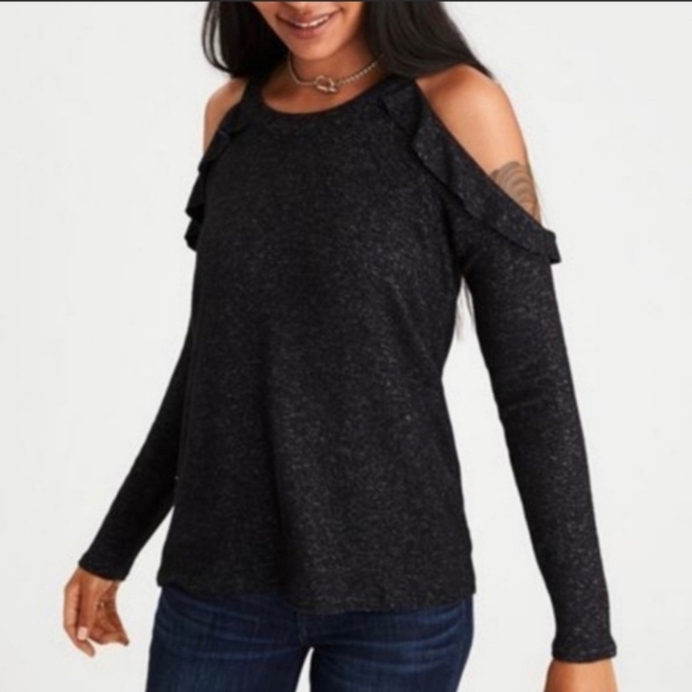 American Eagle Soft and Sexy Cold Shoulder Top